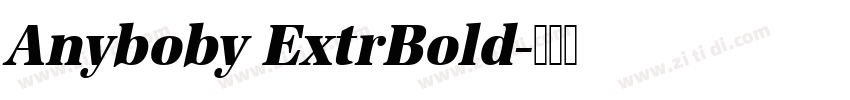 Anyboby ExtrBold字体转换
